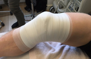 Bandagiertes Knie